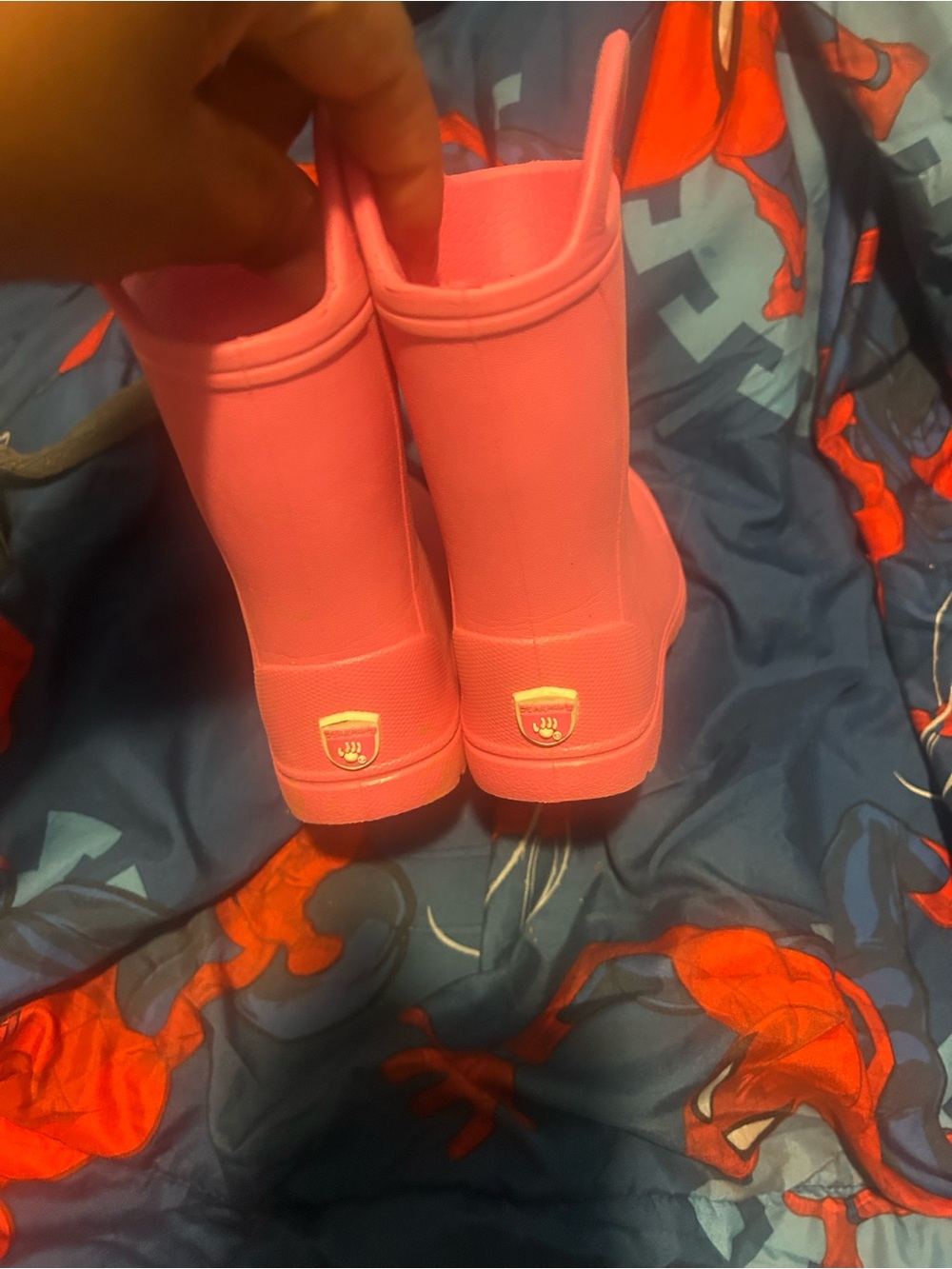 Kids' Waterproof Pink Pull-On Booties
